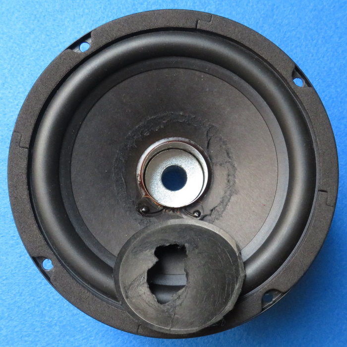 Speaker dust cap replacement - the dust-cap has been removed